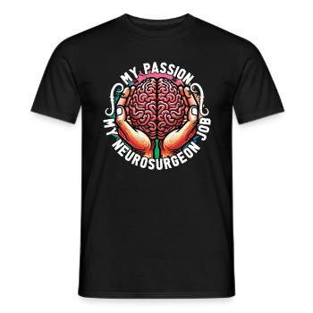Neurochirurgien Ma passion Mon neurologue Docteur - T-shirt homme - noir - Devant - AI Model Male 178 light (178cm)
