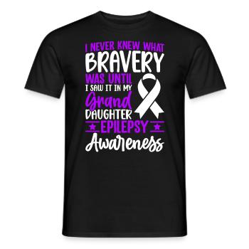 I Never Knew What Bravery Was Until Funny - Men's T-Shirt - black - Front - AI Model Male 178 light (178cm)