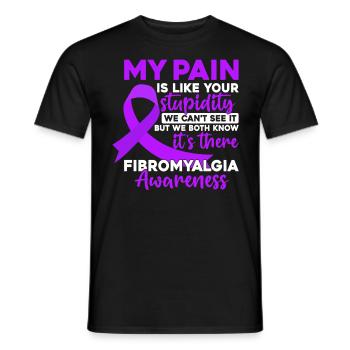 My Pain Is Like Your Stupidity Purple - Men's T-Shirt - black - Front - AI Model Male 178 light (178cm)