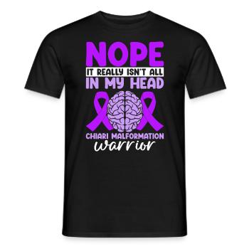 It Really Isn't All In My Head Purple Chiari - Men's T-Shirt - black - Front - AI Model Male 178 light (178cm)