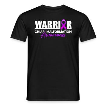 Chiari Malformation Warrior Purple Ribbon ACM - Men's T-Shirt - black - Front - AI Model Male 178 light (178cm)