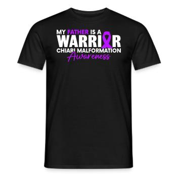 My Father Is A Warrior Purple Ribbon Chiari - Men's T-Shirt - black - Front - AI Model Male 178 light (178cm)