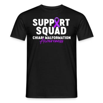 Support Squad Chiari Malformation Awareness - Men's T-Shirt - black - Front - AI Model Male 178 light (178cm)