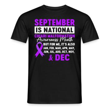 Chiari Malformation Awareness Month Purple Chiari - Men's T-Shirt - black - Front - AI Model Male 178 light (178cm)