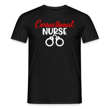 Correctional Nurse Medical Examiner Jail Nurse - Men's T-Shirt - black - Front - AI Model Male 178 light (178cm)