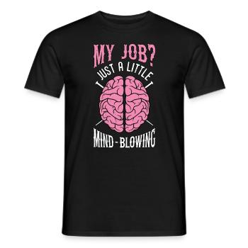 Neurosurgeon My Job Just A Little Brain Doctor - Men's T-Shirt - black - Front - AI Model Male 178 light (178cm)