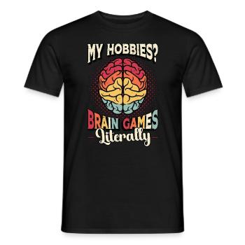 Neurosurgeon My Hobbies Brain Games Neurologist - Männer T-Shirt - Schwarz - Vorne - AI Model Male 178 light (178cm)