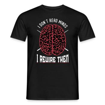Neurosurgeon I Don't Read Minds I Brain Doctor - Men's T-Shirt - black - Front - AI Model Male 178 light (178cm)