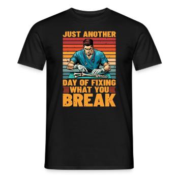 Orthopedic Surgeon Just Another Physical Therapy - Men's T-Shirt - black - Front - AI Model Male 178 light (178cm)