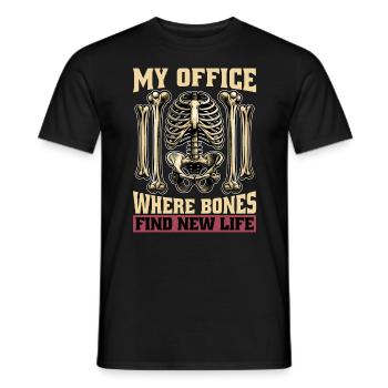 Orthopedic Surgeon My Office Where Health Worker - Men's T-Shirt - black - Front - AI Model Male 178 light (178cm)