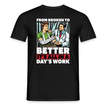 Orthopedic Surgeon From Broken To Better Doctor - Men's T-Shirt - black - Front - AI Model Male 178 light (178cm)