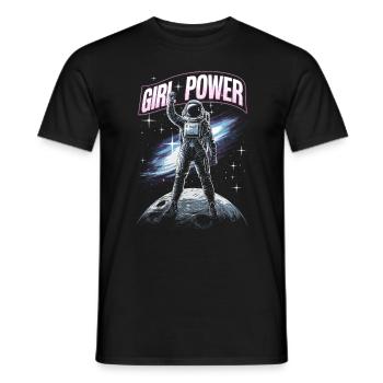 Le pouvoir des filles Fraune Power - T-shirt homme - noir - Devant - AI Model Male 178 light (178cm)