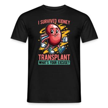 Chirurgie de transplantation J’ai survécu à la technologie de chirurgie rénale - T-shirt homme - noir - Devant - AI Model Male 178 light (178cm)