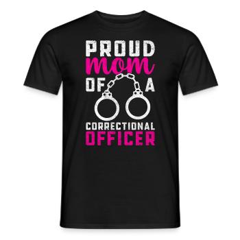 Justizvollzugsbeamter Mutter Strafverfolgung Dünn - Männer T-Shirt - Schwarz - Vorne - AI Model Male 178 light (178cm)