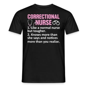 Justizvollzugskrankenschwester Lustige Definition Krankenpflege - Männer T-Shirt - Schwarz - Vorne - AI Model Male 178 light (178cm)