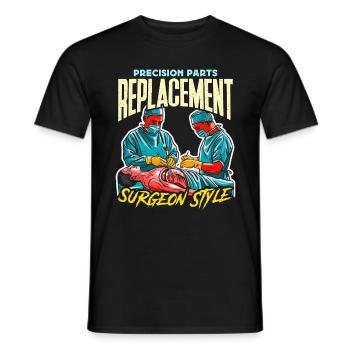 Transplant Surgery Precision Parts Health Worker - Men's T-Shirt - black - Front - AI Model Male 178 light (178cm)