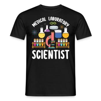 Medizinischer Laborwissenschaftler Medizinischer Arbeiter Lustig - Männer T-Shirt - Schwarz - Vorne - AI Model Male 178 light (178cm)