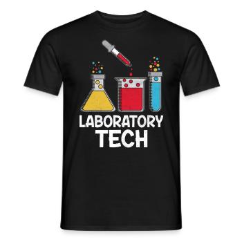Technicien de laboratoire Drôle MLS Scientifique de laboratoire Médical - T-shirt homme - noir - Devant - AI Model Male 178 light (178cm)