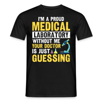 Ich bin ein stolzes medizinisches Labor Lustiges Labor - Männer T-Shirt - Schwarz - Vorne - AI Model Male 178 light (178cm)