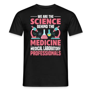 Die Wissenschaft Hinter Der Medizin Lustig Medizinisch - Männer T-Shirt - Schwarz - Vorne - AI Model Male 178 light (178cm)
