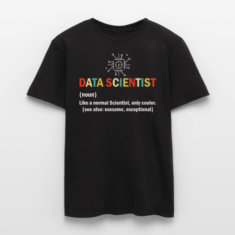 Data Scientist Funny Definition Spreadsheet Data Men's T-Shirt