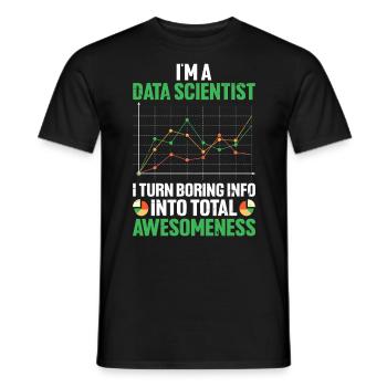 Je suis un scientifique des données Tableur Funny Data - T-shirt homme - noir - Devant - AI Model Male 178 light (178cm)