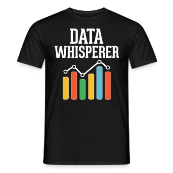 Data Whisperer Tableur Drôle Science des données - T-shirt homme - noir - Devant - AI Model Male 178 light (178cm)