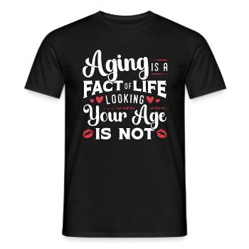 Plastic Surgery Aging Is A Fact Of Esthetician - Men's T-Shirt - black - Front - AI Model Male 178 light (178cm)