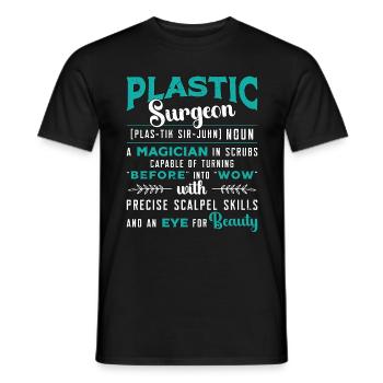 Plastic Surgeon A Magician In Scrubs Esthetician - Männer T-Shirt - Schwarz - Vorne - AI Model Male 178 light (178cm)