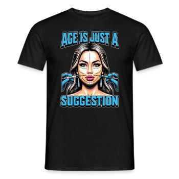 Plastic Surgeon Age Is Just A Beauty Therapist - Men's T-Shirt - black - Front - AI Model Male 178 light (178cm)