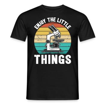 Viel Spaß mit den kleinen Dingen Retro Lab Scientist - Männer T-Shirt - Schwarz - Vorne - AI Model Male 178 light (178cm)