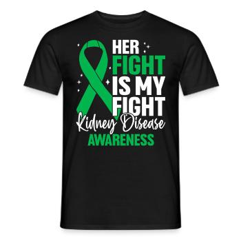 Ihr Kampf ist Green Ribbon Nierenerkrankung - Männer T-Shirt - Schwarz - Vorne - AI Model Male 178 light (178cm)