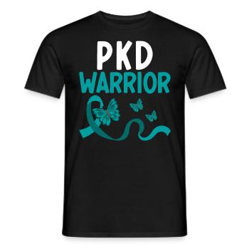 PKD Warrior Teal Ribbon Polyzystische Nierenerkrankung - Männer T-Shirt - Schwarz - Vorne - AI Model Male 178 light (178cm)
