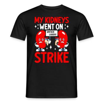Mes reins ont fait grève injuste - T-shirt homme - noir - Devant - AI Model Male 178 light (178cm)