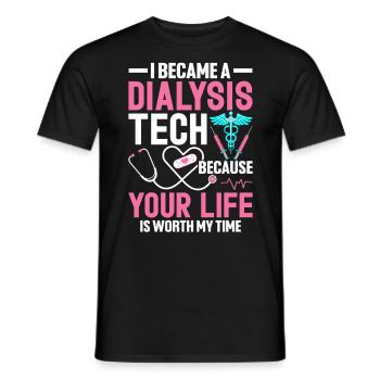 Je suis devenu un technicien en dialyse Dialyse drôle - T-shirt homme - noir - Devant - AI Model Male 178 light (178cm)