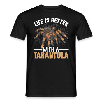 Lustige Tarantel mehrbeinige Spinnentiere behaart - Männer T-Shirt - Schwarz - Vorne - AI Model Male 178 light (178cm)