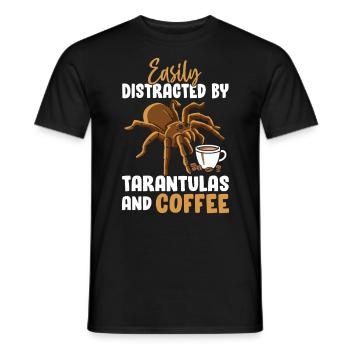 Tarantel Kaffee Lustig Spinnentier Exotisch Groß - Männer T-Shirt - Schwarz - Vorne - AI Model Male 178 light (178cm)