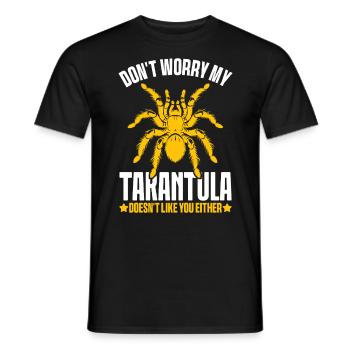 Tarantel Spinnentier Haarige Spinnen Exotisch Lustig - Männer T-Shirt - Schwarz - Vorne - AI Model Male 178 light (178cm)