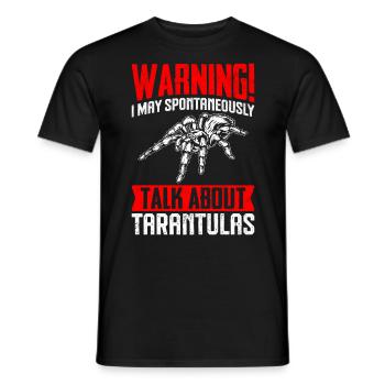 Warnung: Ich kann spontan über lustig sprechen - Männer T-Shirt - Schwarz - Vorne - AI Model Male 178 light (178cm)