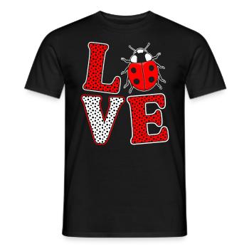 Amour Drôle Coccinelle Entomologie Coccinellidae - T-shirt homme - noir - Devant - AI Model Male 178 light (178cm)