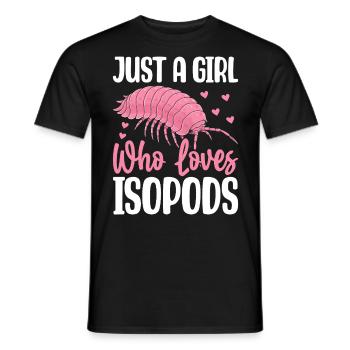 Nur ein Mädchen, das Asseln liebt Kleine Krebstiere - Männer T-Shirt - Schwarz - Vorne - AI Model Male 178 light (178cm)