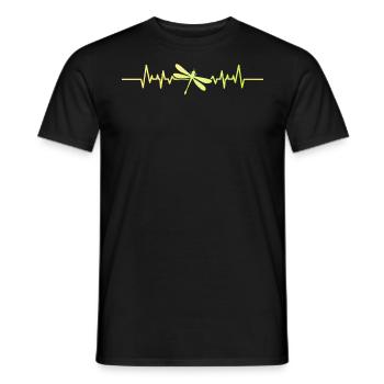 Libelle Lustig Herzschlag Entomologie Fliegen - Männer T-Shirt - Schwarz - Vorne - AI Model Male 178 light (178cm)