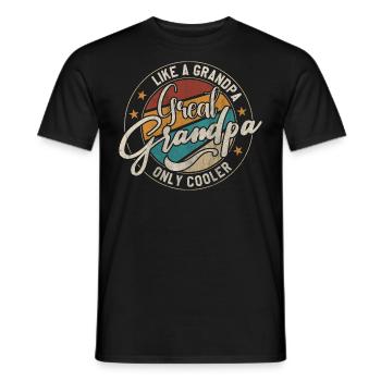 Great grandpa like a grandpa only cooler - T-shirt homme - noir - Devant - AI Model Male 178 light (178cm)