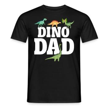 Dino Papa Lustiger Vater Sohn Dinosaurier Dadsaurus Papa - Männer T-Shirt - Schwarz - Vorne - AI Model Male 178 light (178cm)