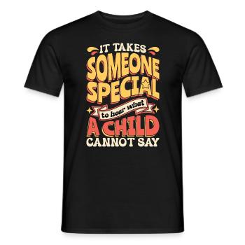 Speech Therapy It Takes Someone Special Therapist - Men's T-Shirt - black - Front - AI Model Male 178 light (178cm)