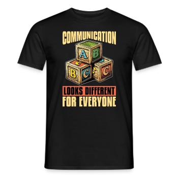 Speech Therapy Communication Looks Physiotherapist - Men's T-Shirt - black - Front - AI Model Male 178 light (178cm)