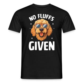 No Fluffs Given Funny Golden Doodle Herding Dog - Men's T-Shirt - black - Front - AI Model Male 178 light (178cm)
