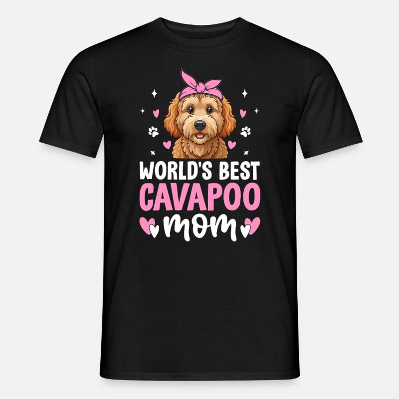 Cavapoo Mor Påskønnelse Cavadoodle Sjov Kæledyr Hund - Mænd T-shirt - sort