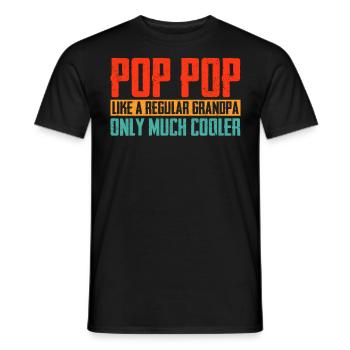 Pop Pop Comme Un Papi Seulement Plus Cool Rétro Drôle - T-shirt homme - noir - Devant - AI Model Male 178 light (178cm)
