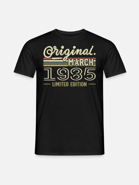 Born in March 1985 Birthday Gift March 1985 - Men's T-Shirt - black